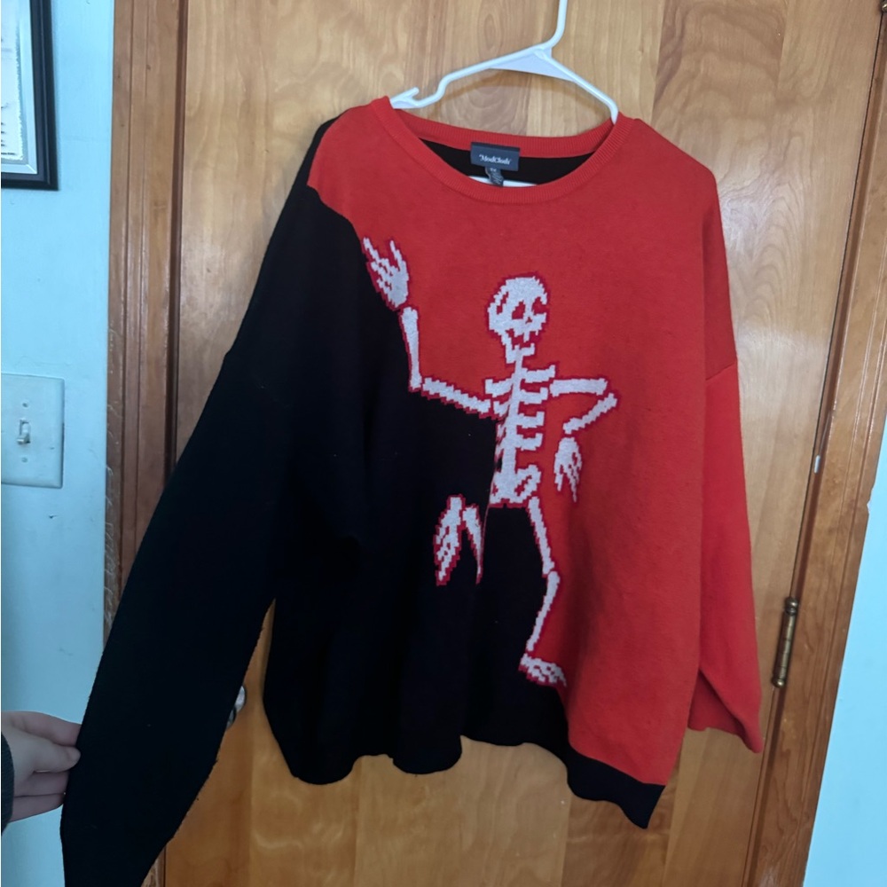 Modcloth halloween skeleton sweater